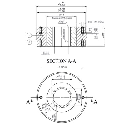 Die Design 2D Drawing