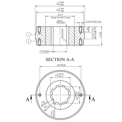 Die Design 2D Drawing