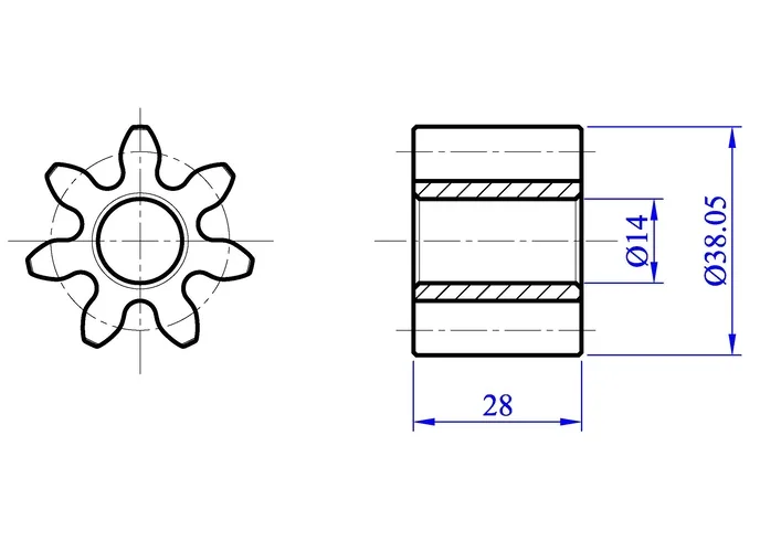 4.6 Zeichnung der Billet-Ölpumpenräder