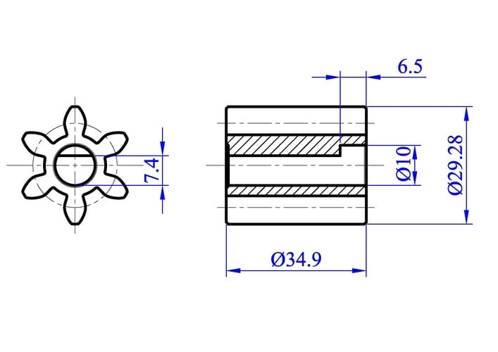 5.0 Oil Pump Gears Drawing