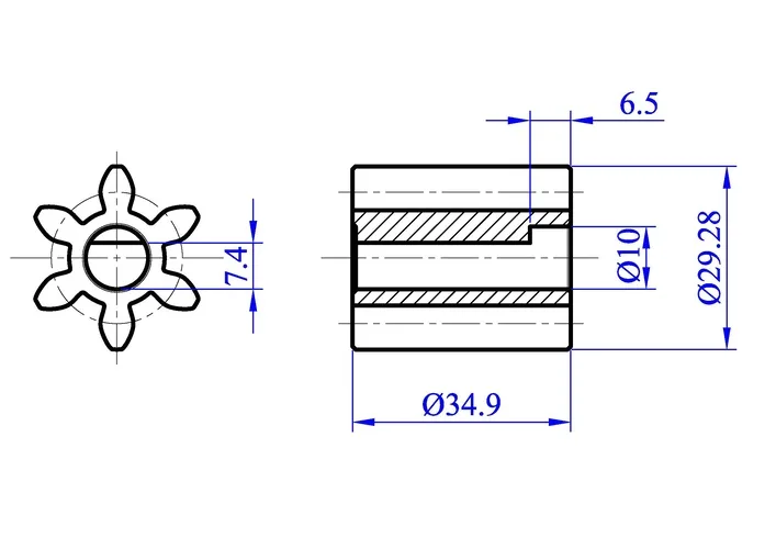 5.0 Desenho de Engrenagens da Bomba de Óleo