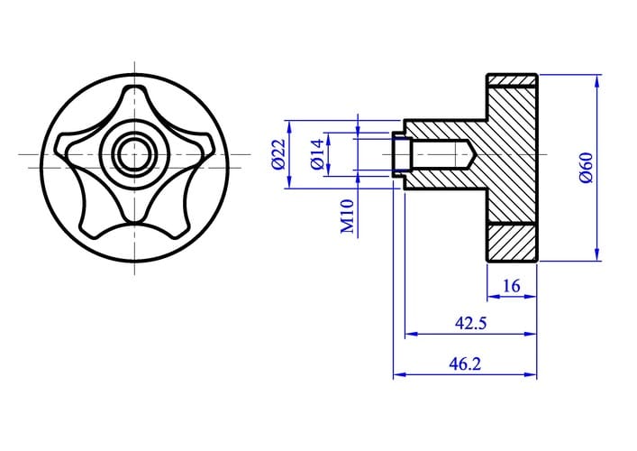Powder Metal Oil Pump Rotor Drawing