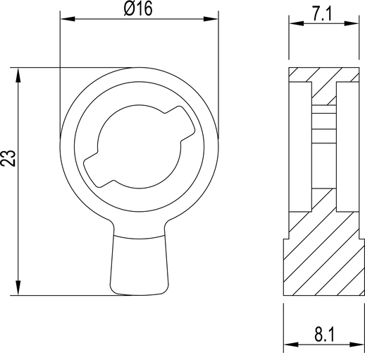 Powder Metallurgy Lock Part Drawing