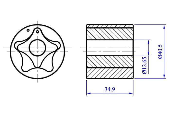 Sintered Gear Rotor For Oil Pump Drawing