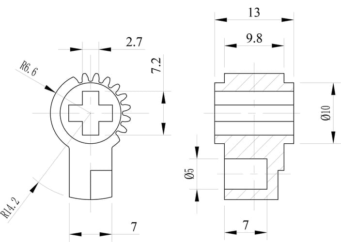 Sintering Lock Part Drawing