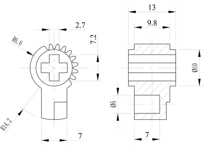 Sintering Lock Part Drawing