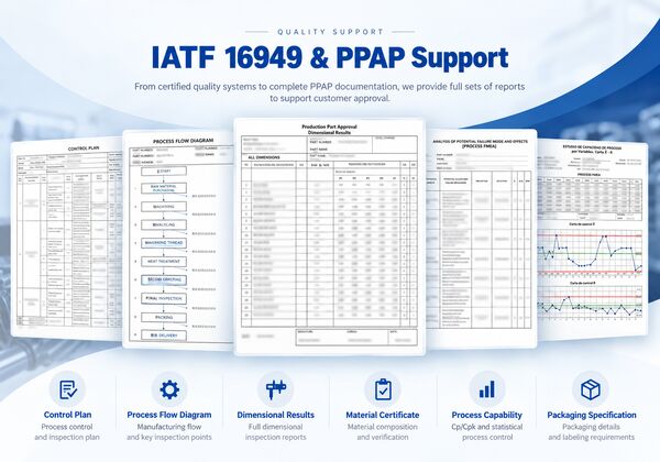 PPAP support documents for automotive quality control