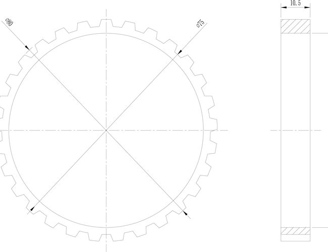 ABS Reluctor Ring Drawing