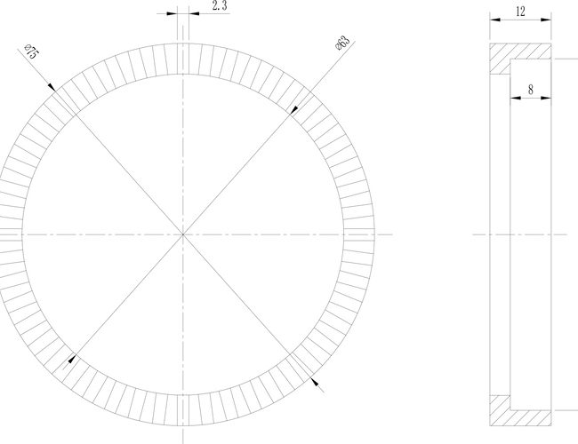 ABS Speed Sensor Ring Drawing
