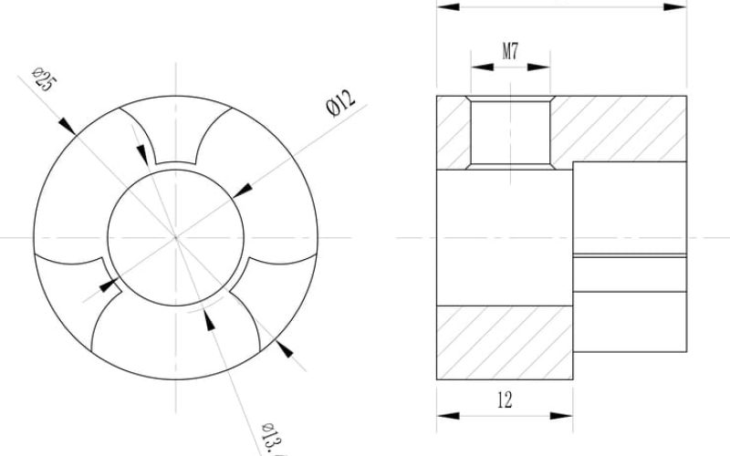 Jaw Type Couplings Drawing