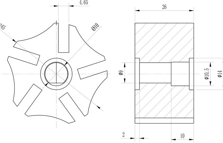 Powder Metal Impeller Drawing