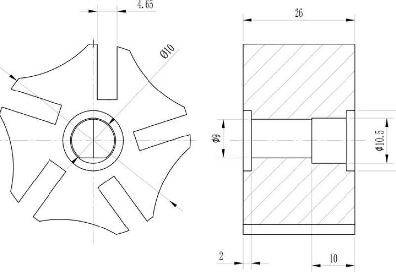 Powder Metal Impeller Drawing Powder Metal Impeller Drawing