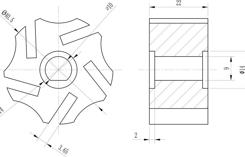 Powder Metallurgy Impeller Drawing