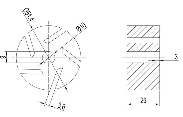 Powder Sintering Impeller Drawing