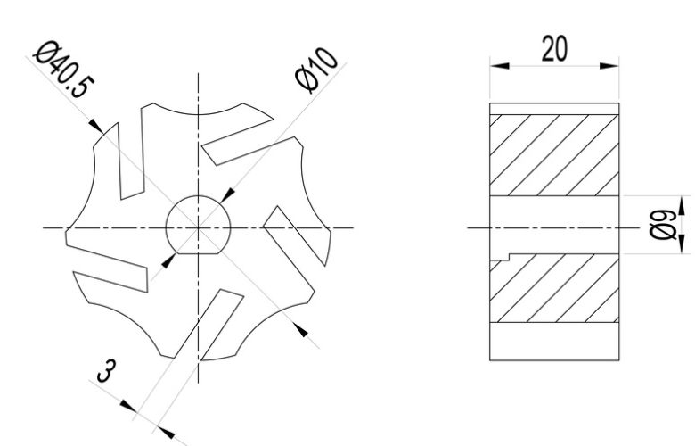 Sintered Impeller Drawing