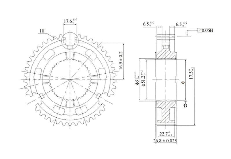 Synchronizer Hub Drawing Synchronizer Hub Drawing